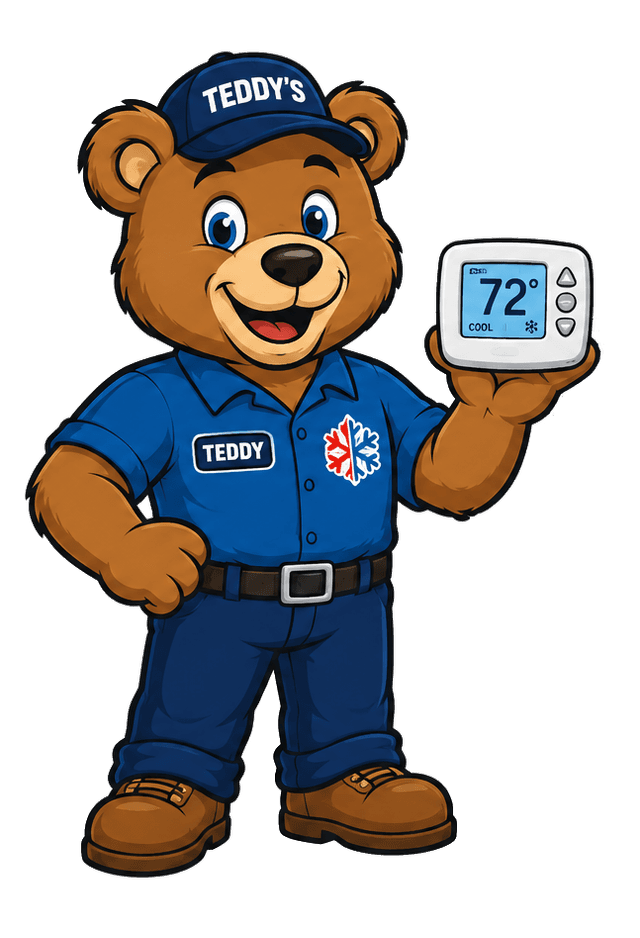 Teddy, the company bear mascot